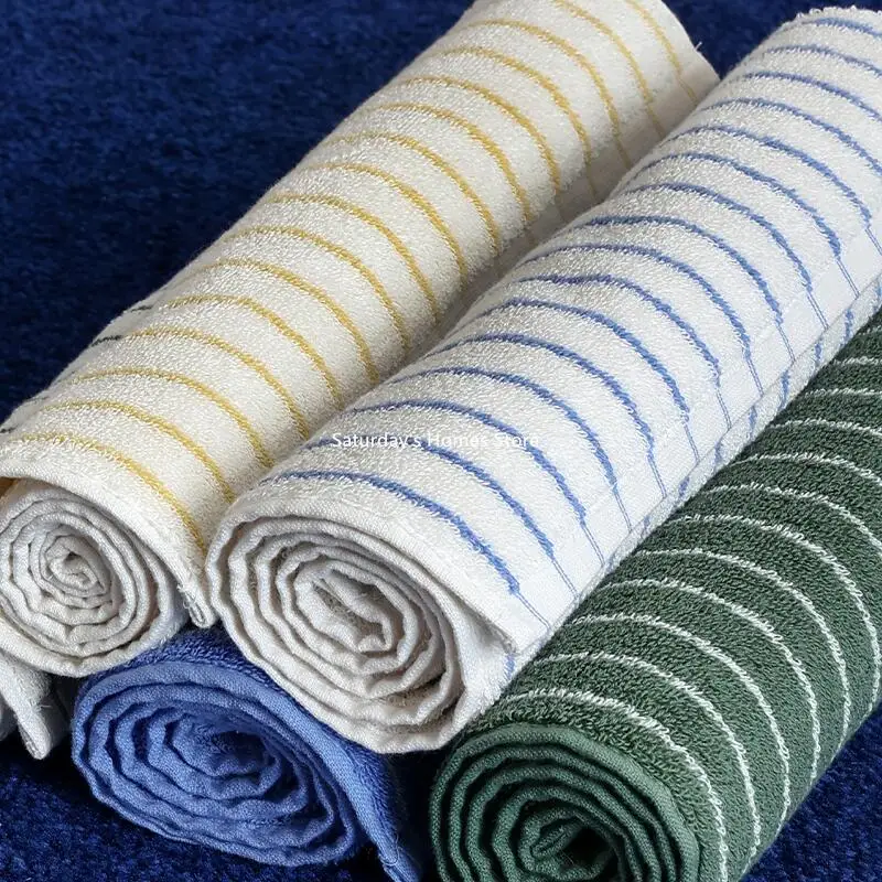 Striped Geometric Rhombuses Cotton Towels Soft  Absorbent Face Towel Combed Long Staple Kids Hands Towel Adult Bath Household To