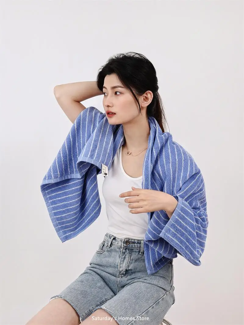 Striped Geometric Rhombuses Cotton Towels Soft  Absorbent Face Towel Combed Long Staple Kids Hands Towel Adult Bath Household To