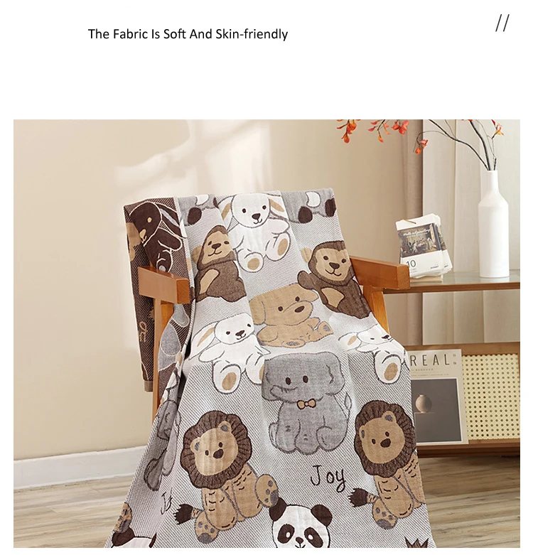 Cotton Gauze Bath Towel Geometry Floral Animal Pattern Bath Towel For Home Bathroom Soft Absorb Water Shower Beach Wrapped Towel